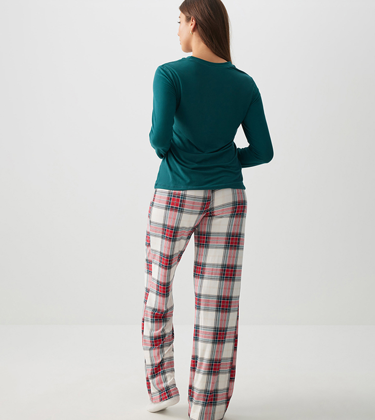 HUSHKNIT Printed Long Sleeves Pyjama Set