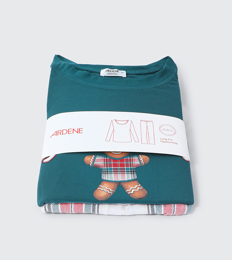 HUSHKNIT Printed Long Sleeves Pyjama Set