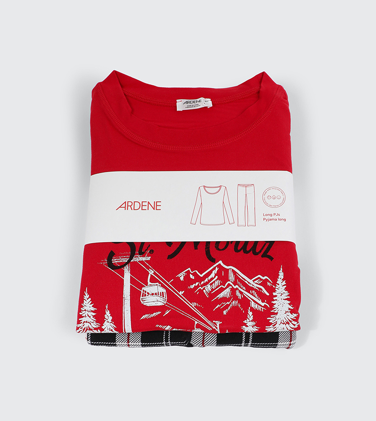 HUSHKNIT Printed Long Sleeves Pyjama Set