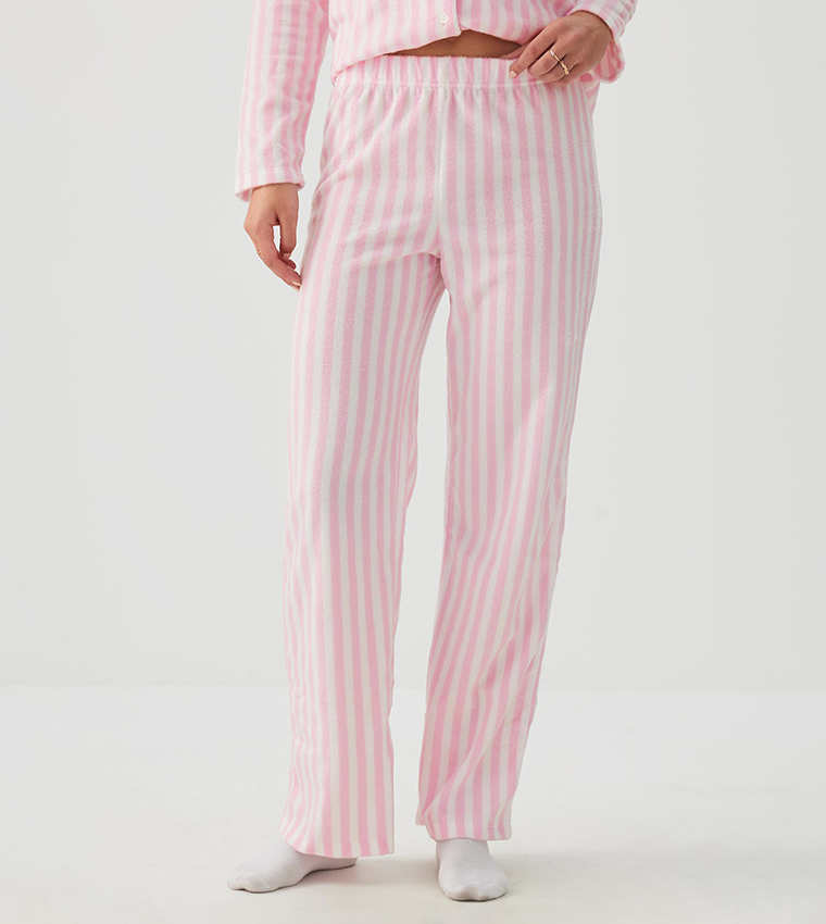 SNUGSOFT Striped Elastic Waist Pyjama Set