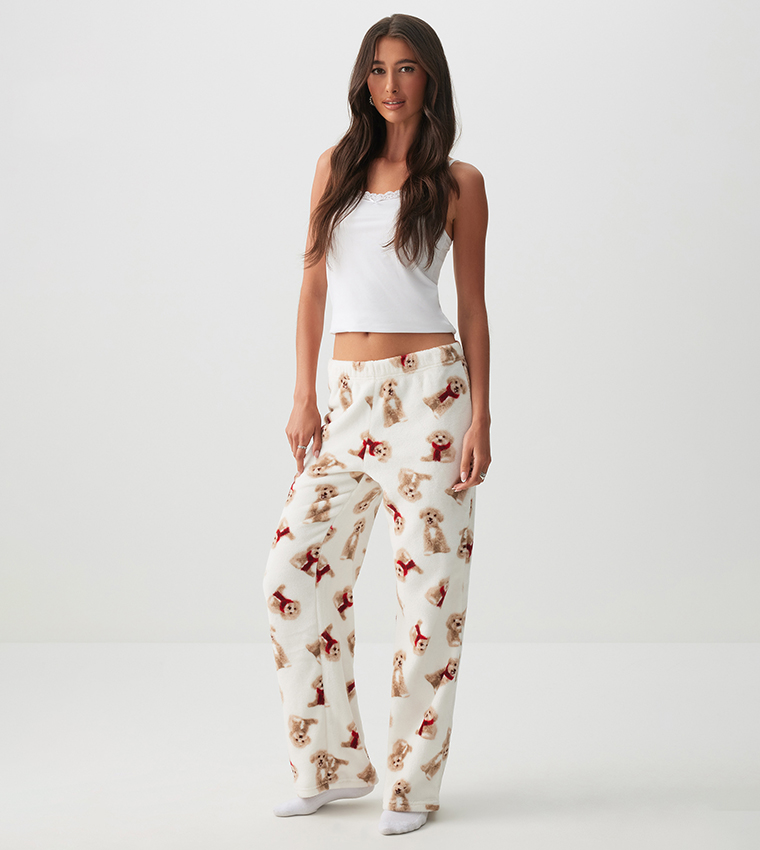 SUNDAYSOFT Printed Flared Pyjama Pants