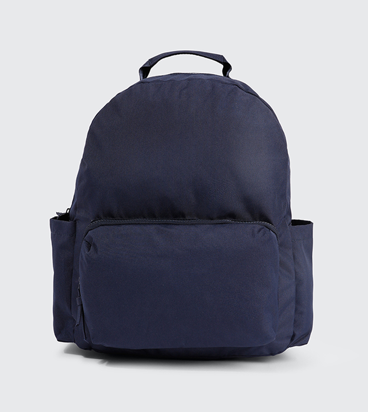 Solid Front Pocket Canvas Backpack