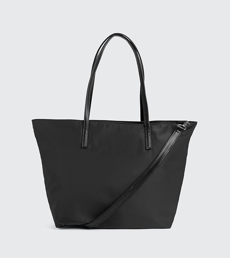 Solid Nylon Tote Bag