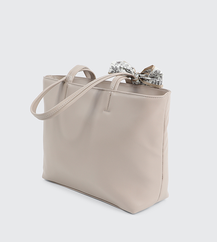 Scarf Detail Tote Bag