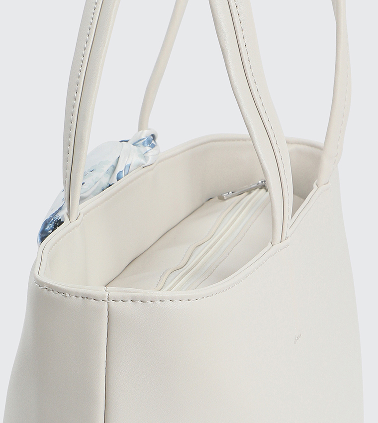 Scarf Detail Tote Bag