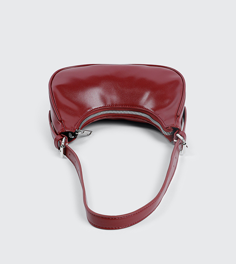 Textured Faux Leather Shoulder Bag