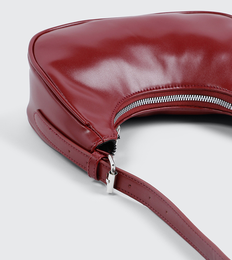 Textured Faux Leather Shoulder Bag