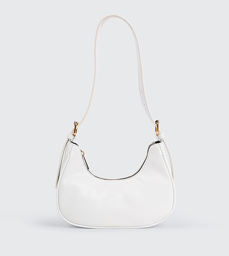 Textured Faux Leather Shoulder Bag