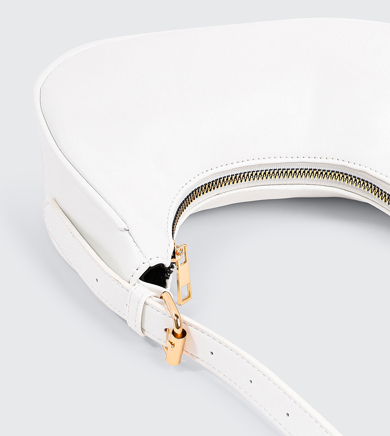 Textured Faux Leather Shoulder Bag
