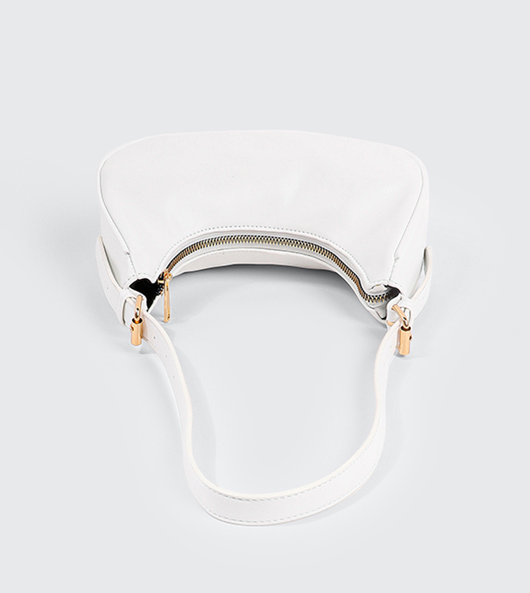Textured Faux Leather Shoulder Bag