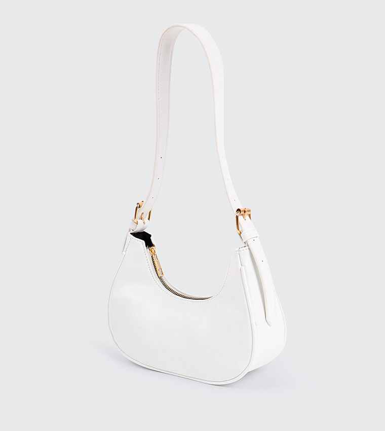 Textured Faux Leather Shoulder Bag