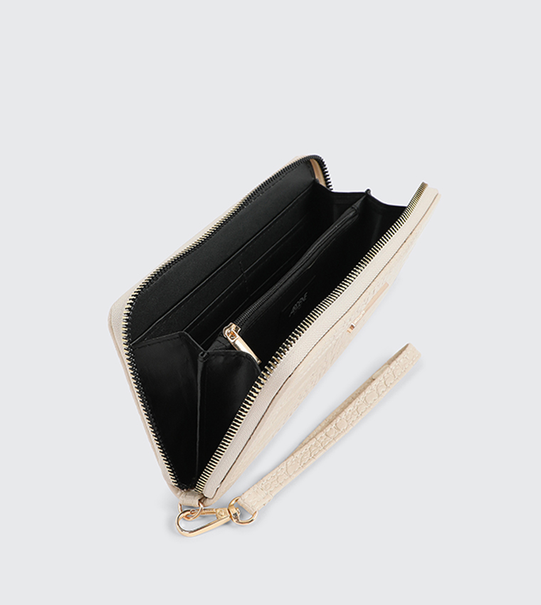 Textured Zip-Around Wallet