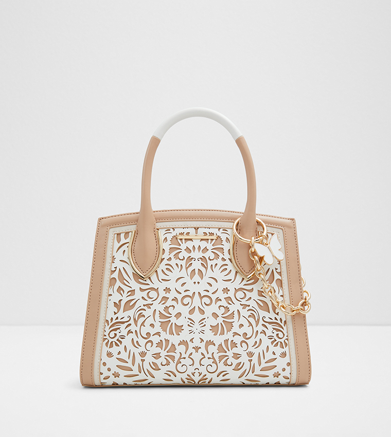 Buy Aldo ARIBELLA Laser Cut Detail Satchel Bag In Beige 6thStreet UAE