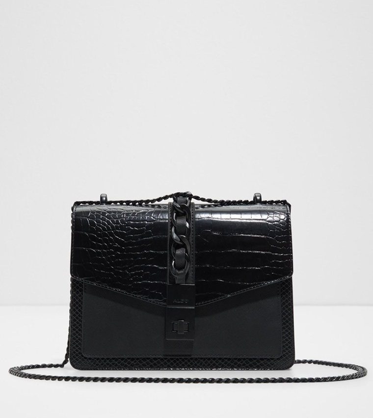 Buy Aldo ARISE Croc Textured Crossbody Bag In Black 6thStreet UAE