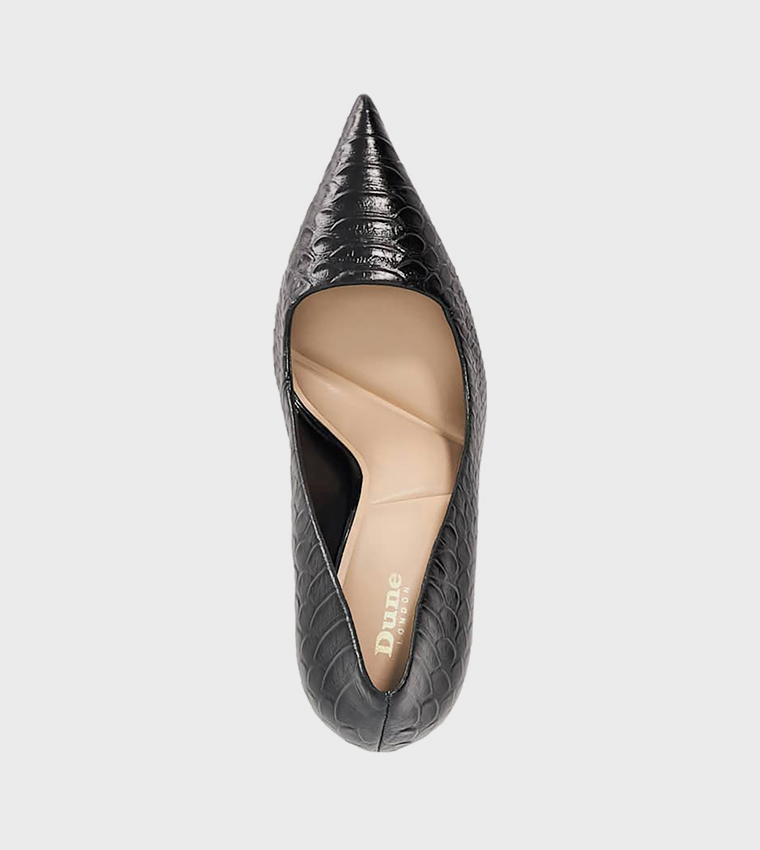 ASSURED Croc Textured Pumps