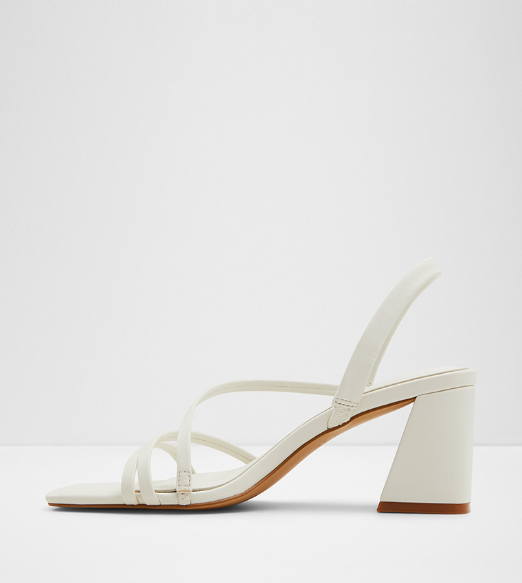 Buy Aldo ATLANTICUS Sling Back Block Heel Sandals In White 6thStreet UAE