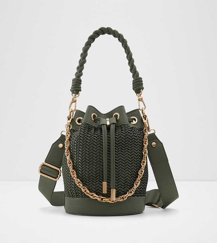 Buy Aldo AUEN Chain Handle Bucket Bag In Khaki 6thStreet Bahrain