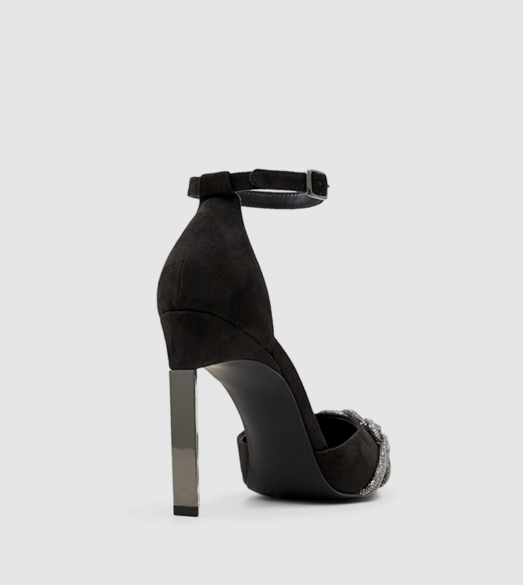 AURORAH Embellished Detail D'orsay Heel Sandals