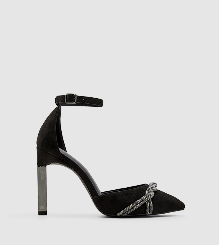 AURORAH Embellished Detail D'orsay Heel Sandals