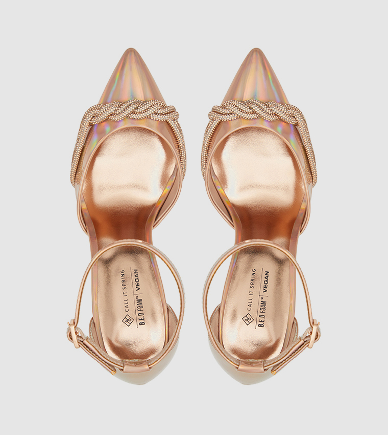 Call it spring rose gold heels shop