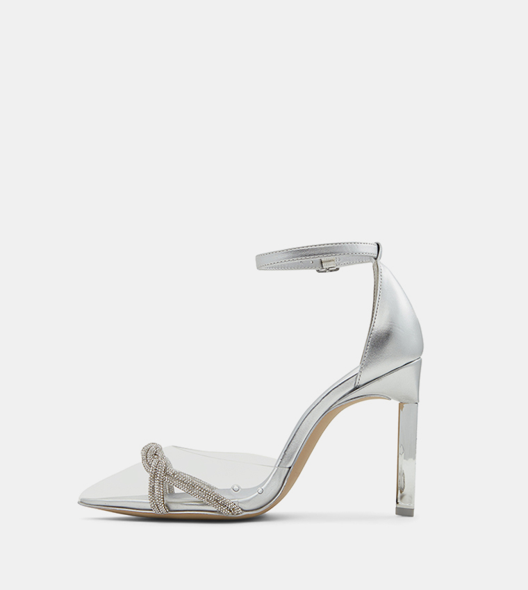 AURORAH Embellished Detail D'orsay Heel Sandals