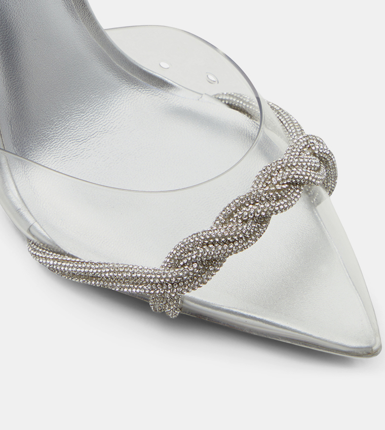 AURORAH Embellished Detail D'orsay Heel Sandals