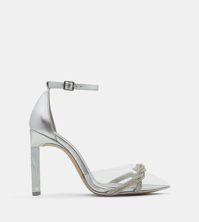 AURORAH Embellished Detail D'orsay Heel Sandals