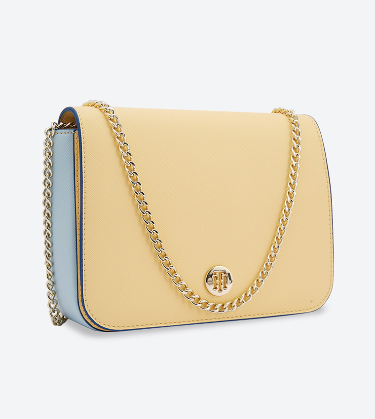 Buy Tommy Hilfiger Magnetic Snap Closure Honey Cross Body Bag