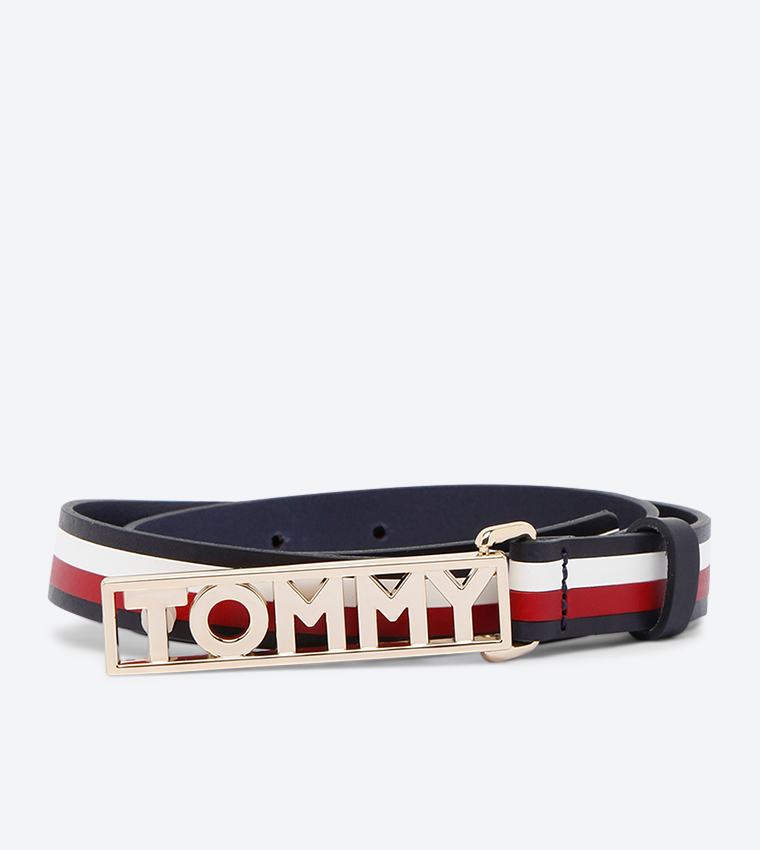 Tommy hilfiger plaque belt on sale