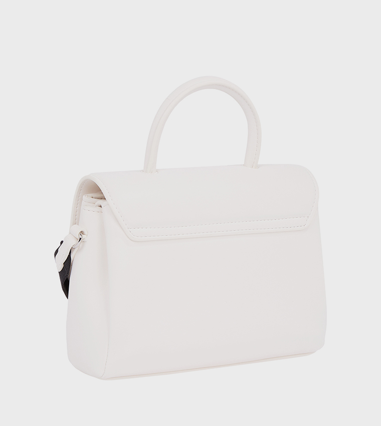 Flag Detail Top Handle Bag