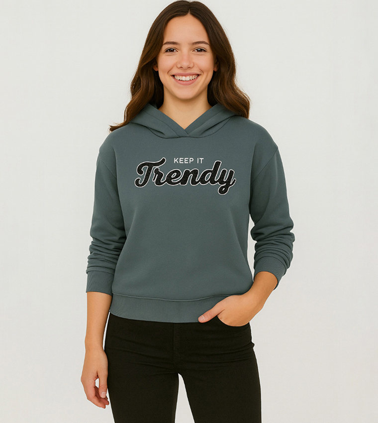 Printed Cotton Fleece Hoodie