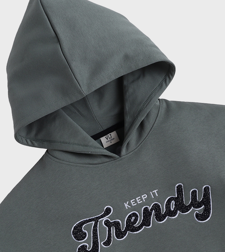 Printed Cotton Fleece Hoodie