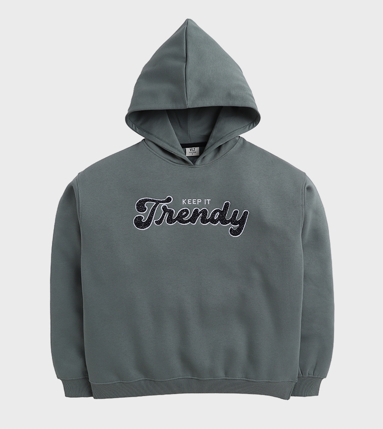 Printed Cotton Fleece Hoodie