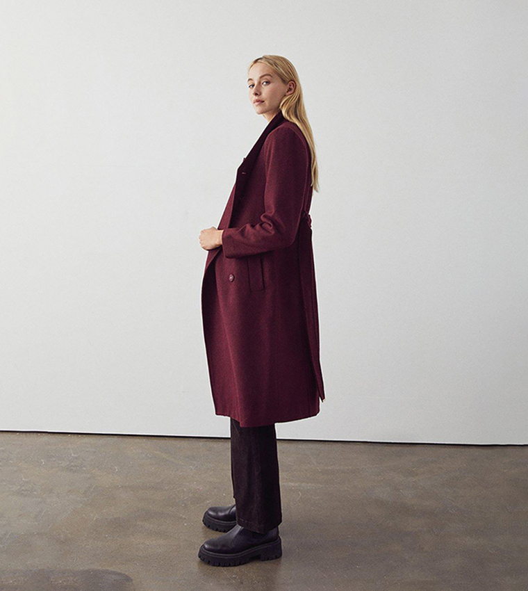 Warehouse long hot sale funnel coat