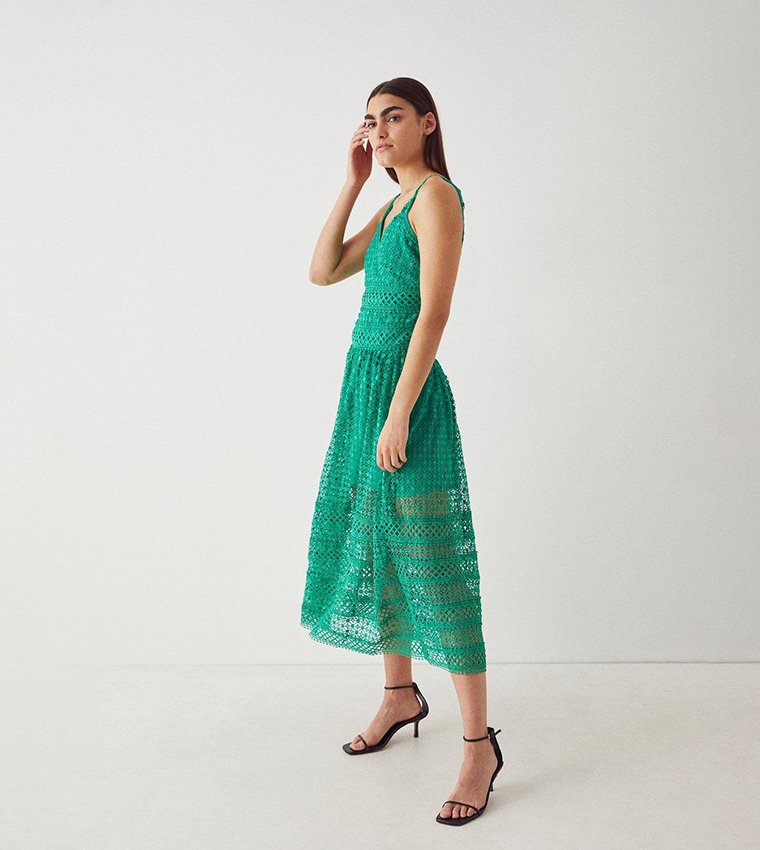 Warehouse green lace store dress