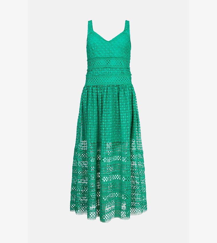 Warehouse green lace sales dress