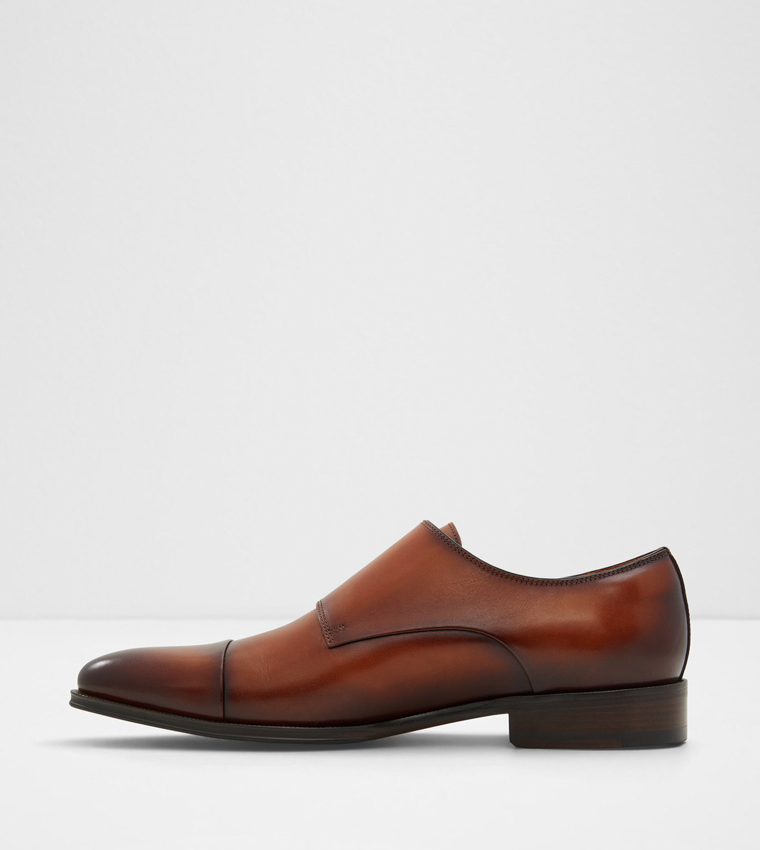 AXWELL Textured Monk Strap Shoes