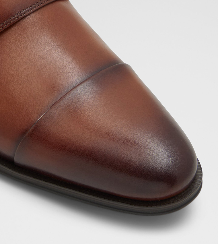 AXWELL Textured Monk Strap Shoes