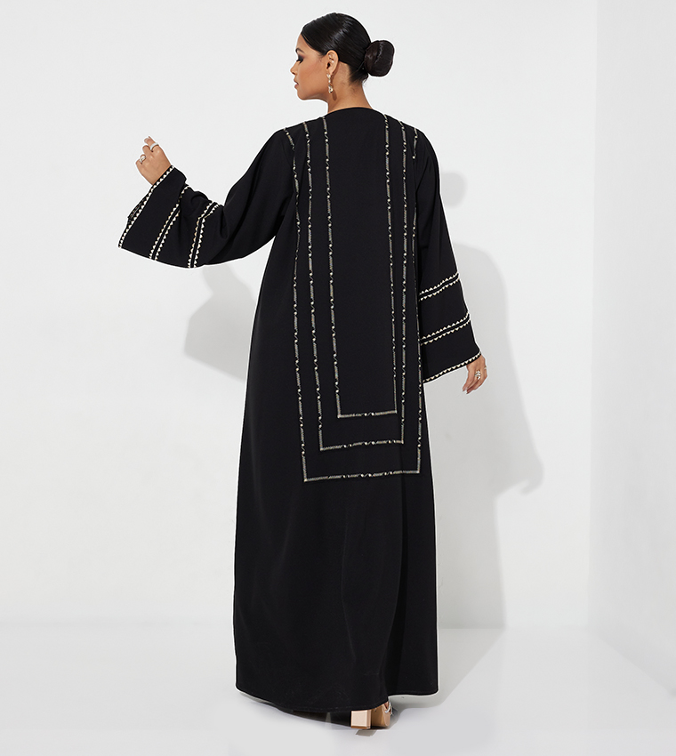 Embroidered Wide Sleeves Abaya