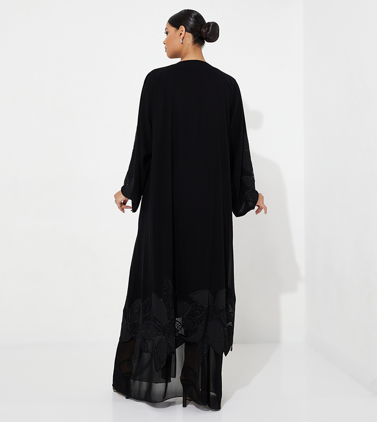 Embroidered Wide Sleeves Abaya