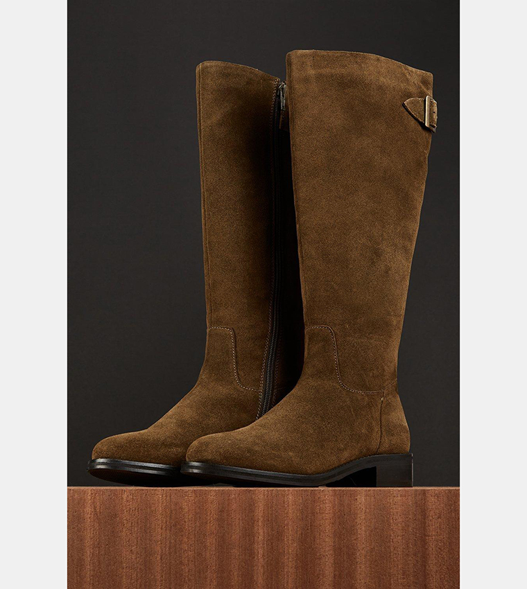 Buy Wallis Orla Knee High Boots In Dark Green 6thStreet Bahrain