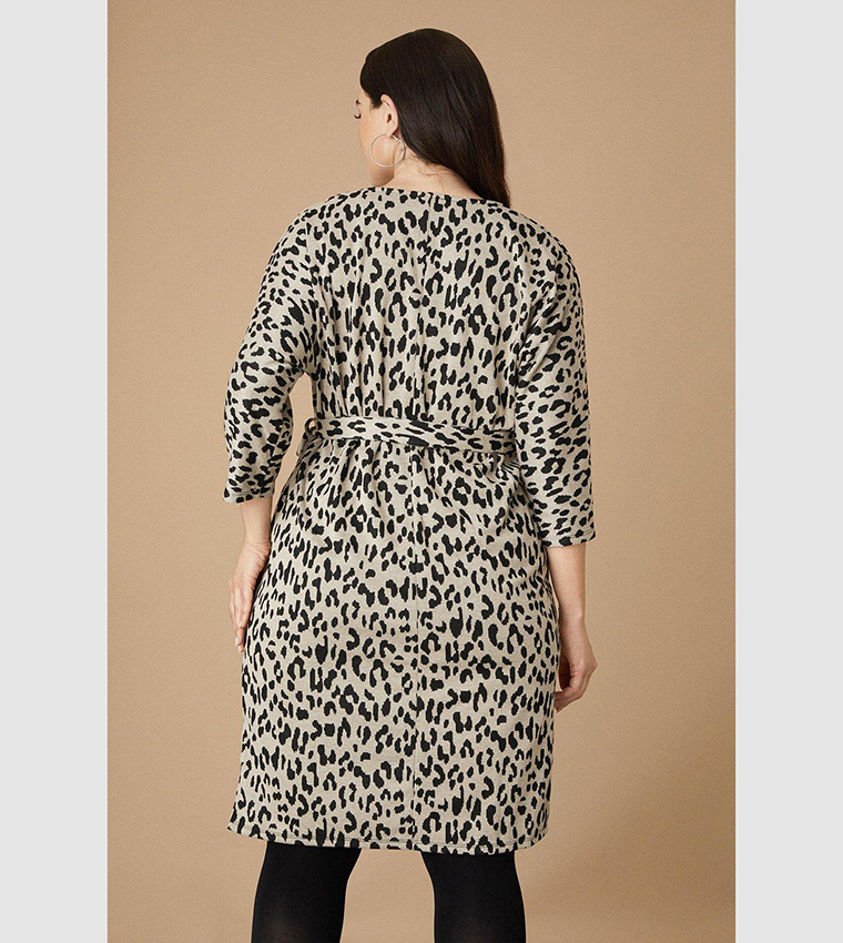 Wallis stone shop animal print dress