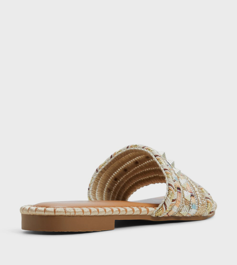 AZIZA Embellished Flat Sandals
