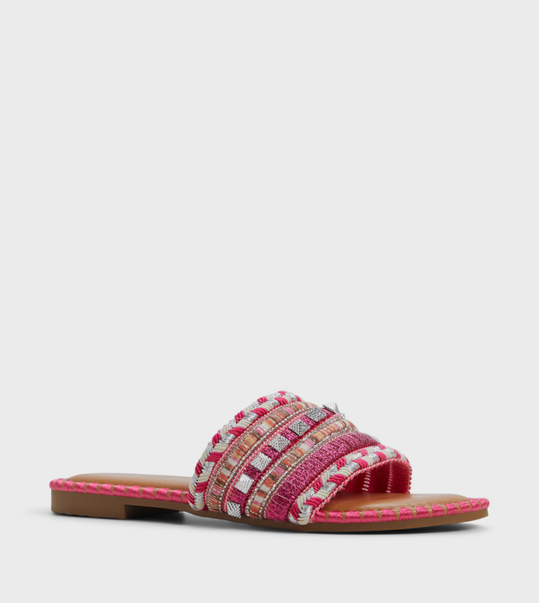 AZIZA Embellished Flat Sandals