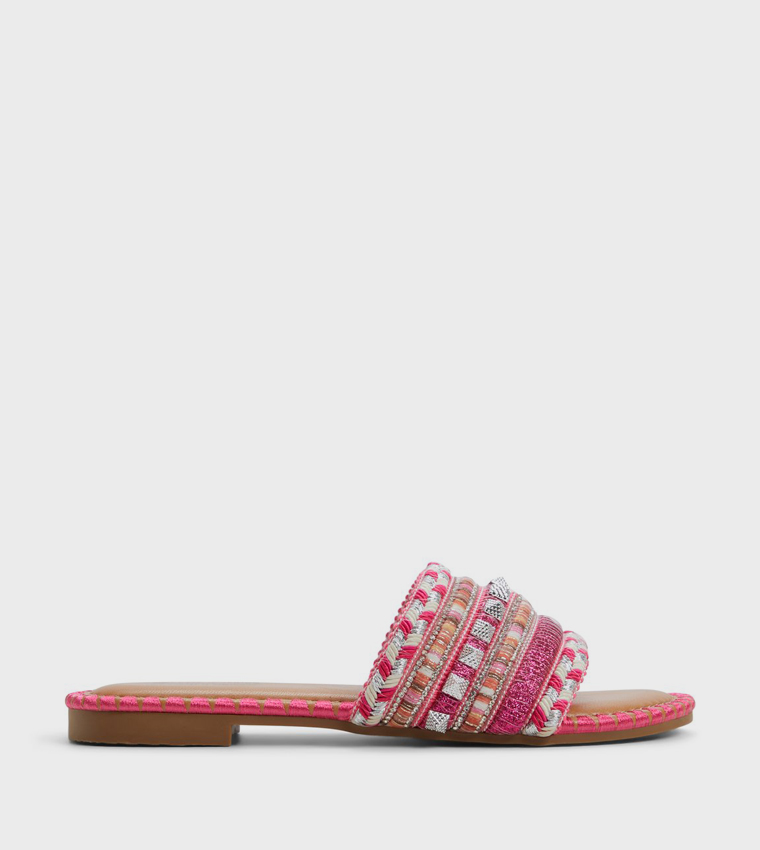 AZIZA Embellished Flat Sandals