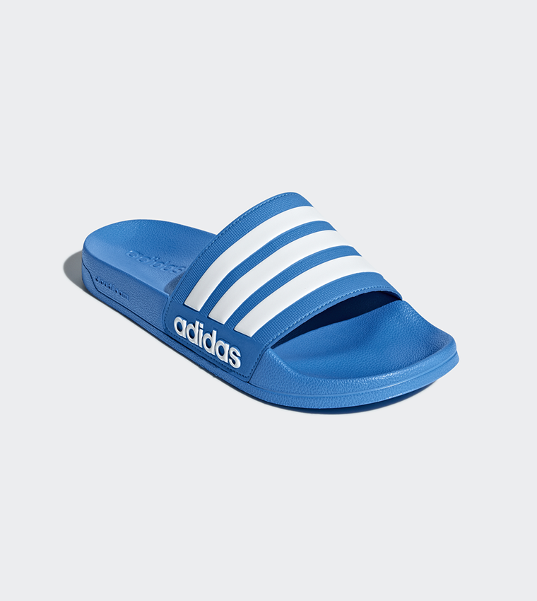 Adidas cloudfoam top slides blue