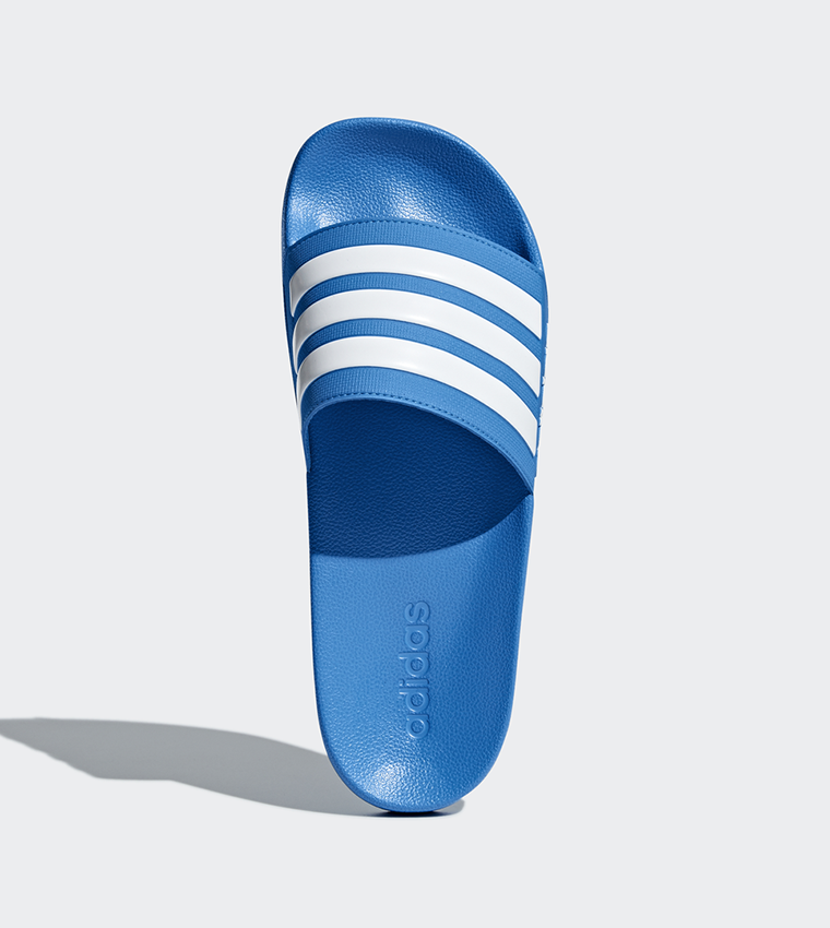 Adidas cloudfoam slides blue on sale