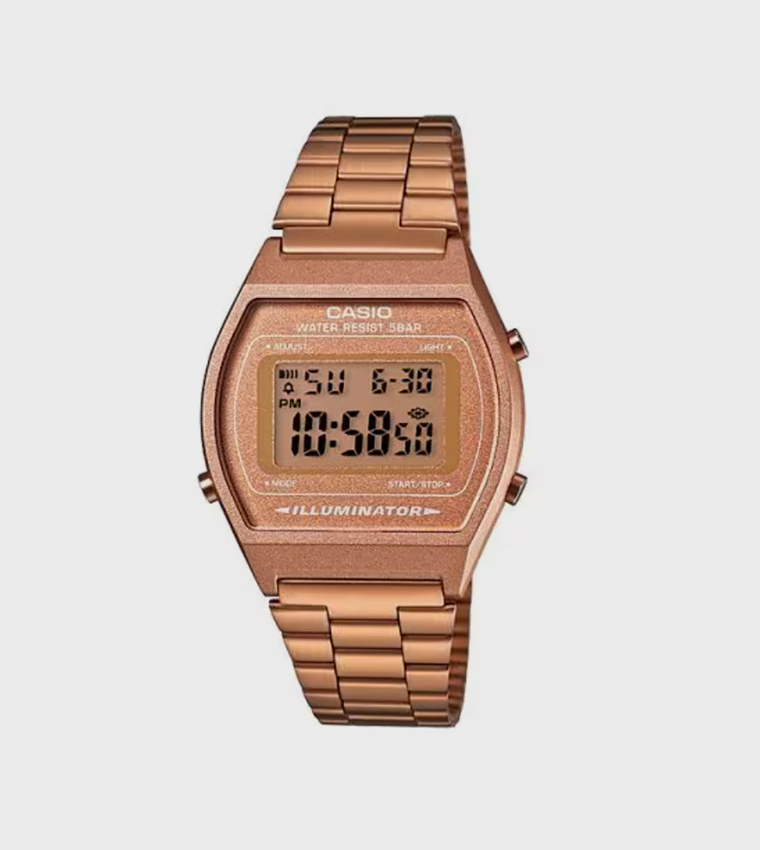 Rose Gold Dial Digital Watch