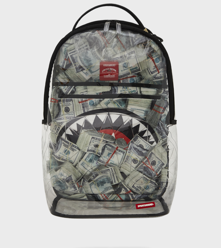 Money Pile Clear DLXS Backpack