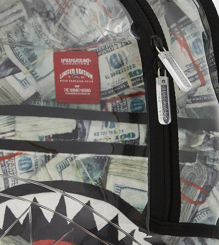 Money Pile Clear DLXS Backpack